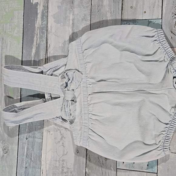 Vintage OshKosh B'Gosh Light Denim Overall Bubble Sz 3/6 Mo Made In USA - Picture 4 of 7